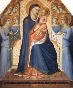 Madonna and Child Enthroned with Eight Angels Pietro